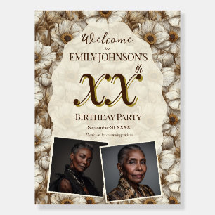 Unique Anemones Floral Surprise Birthday Welcome Foam Board