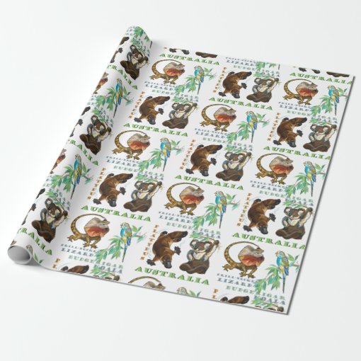 unique animals of Australia Wrapping Paper Zazzle