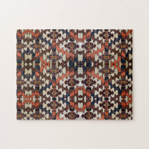 Unique Antique Turkoman Oriental Rug Pattern Jigsaw Puzzle