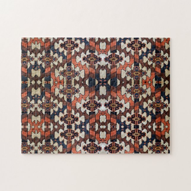 Unique Antique Turkoman Oriental Rug Pattern Jigsaw Puzzle (Horizontal)