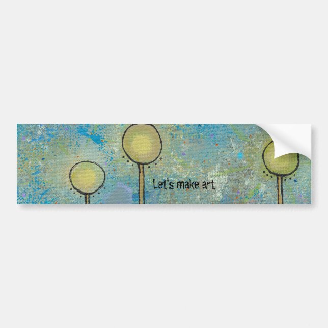 Unique art design fun painting customize your own bumper sticker (Front)