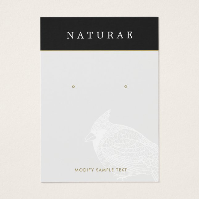 Unique Artistic Bird Earring Jewelry Display (Front)