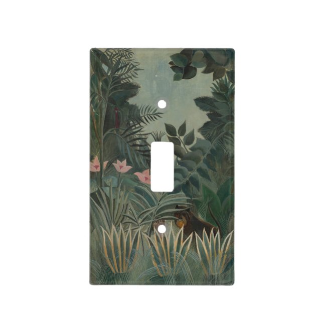Unique Artistic Jungle Painting Henri Rousseau Light Switch Cover (Front)