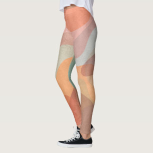 Unique Artistic Leggings with Vivid Color Patterns