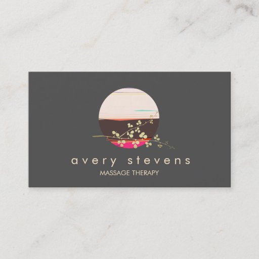 Customizable Artistic Health and Wellness Logo Business Cards