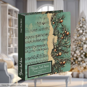 Unique Artistic Vintage Christmas Carols Binder