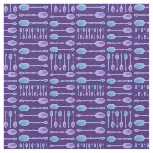 Unique Artsy Spoons! (Purple) Fabric