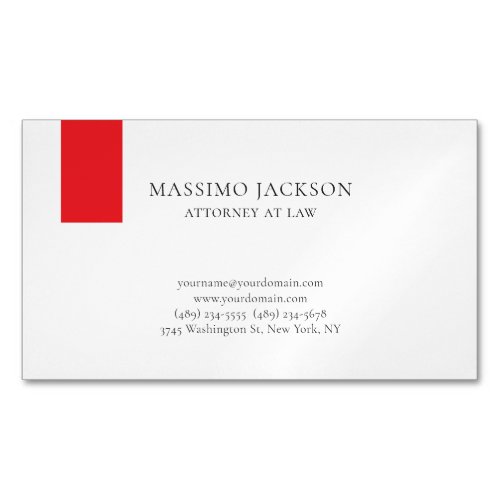 Unique Attorney at Law Simple Business Card Magnet