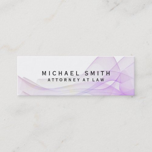 Unique Attorney at Law Wave Pattern Abstract Mini Business Card
