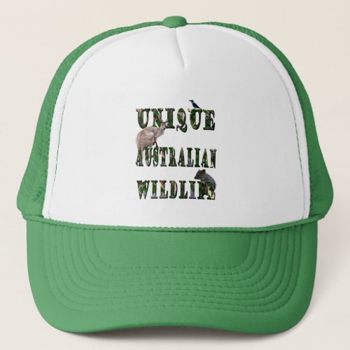 Unique Australian Wildlife Picture Logo Trucker Hat