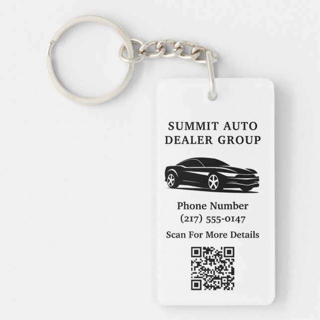 Unique Auto Repair or Auto Dealer Promotional Keychain (Front)