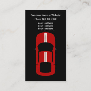 Unique Automotive Sports Car Business Card