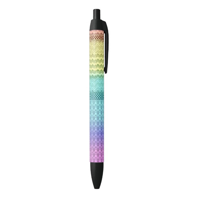 Unique Aztec Nordic Boho Bohemian Tribal Rainbow Pen (Bottom (Vertical))