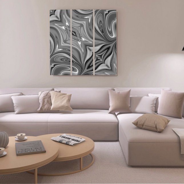 Unique B&W Abstract Marble Liquified Wall Art  (Creator Uploaded)