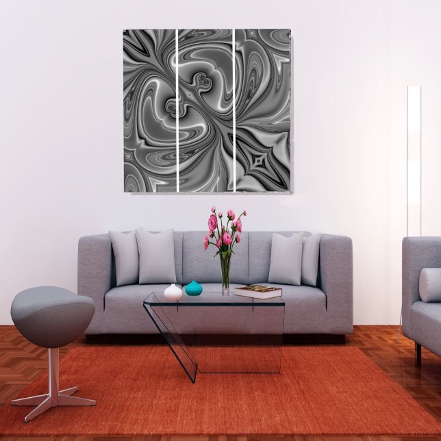 Unique B&W Abstract Marble Liquified Wall Art  (Creator Uploaded)