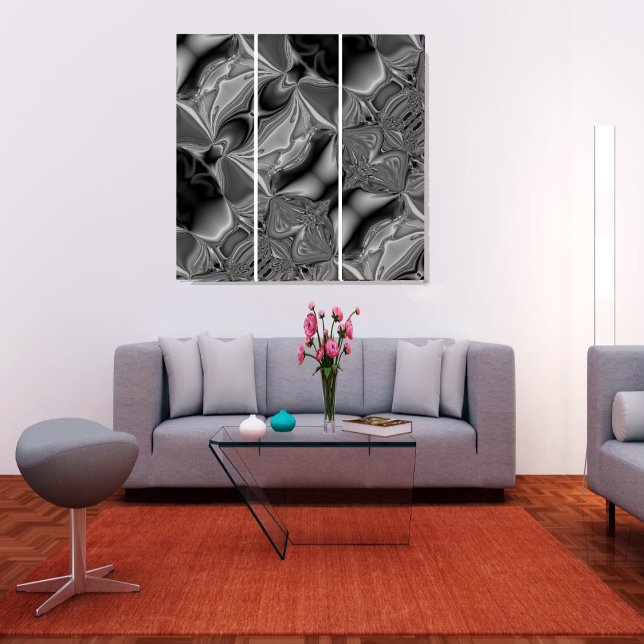 Unique B&W Abstract Marble Liquified Wall Art  (Creator Uploaded)