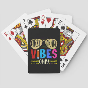 Unique Baby Boys 1st Grade Vibes Back to School Poker Cards