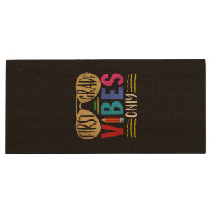 Unique Baby Boys 1st Grade Vibes Back to School Wood Flash Drive