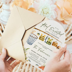 Unique Baby Shower Acrylic Invite Fishing Theme Invitations