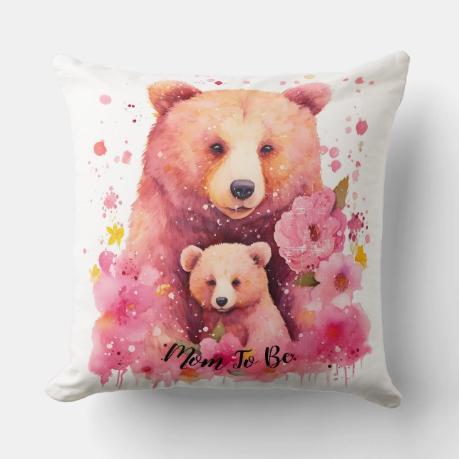 Unique Baby Shower Gift Throw Pillow (Front)