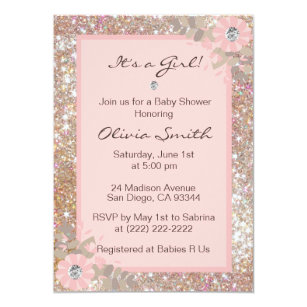 Unique Baby Shower Invitations Zazzle Unique Baby Shower Invitations S Pink Brown