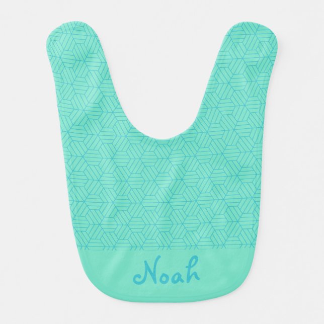 Unique Baby Shower Monogrammed Custom Photo Bib (Front)