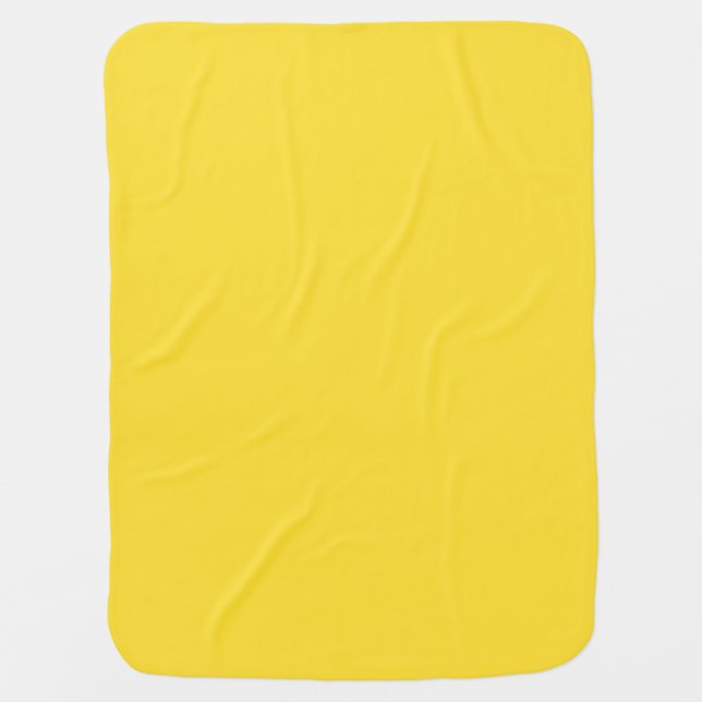 Unique Banana Yellow. Simple Solid Plain Color Baby Blanket (Front)
