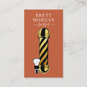 Unique Barber Pole Barber Business Card