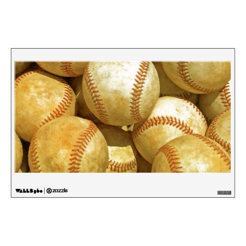 Unique Baseball Artwork Rectangle Wall Decal