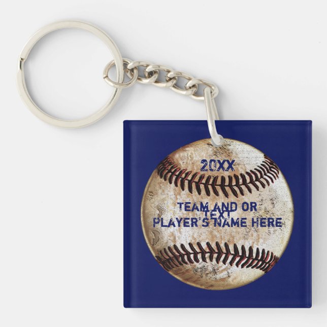 Unique, Baseball Gift Ideas for Team, Keychain (Front)