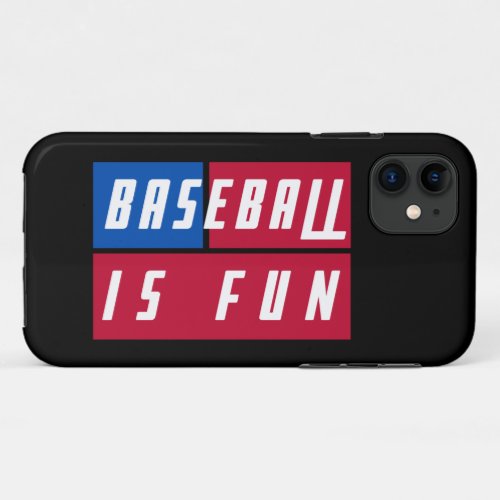 Unique Baseball Is Fun On American Flag Colors iPhone 11 Case