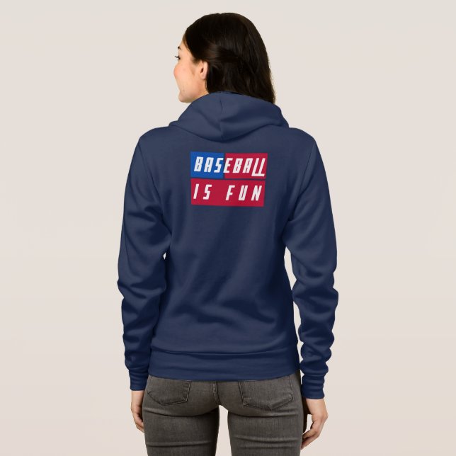 Unique Baseball Is Fun On American Flag Colors Hoodie (Back Full)