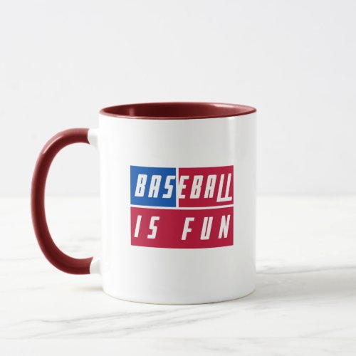 Unique Baseball Is Fun On American Flag Colors Mug
