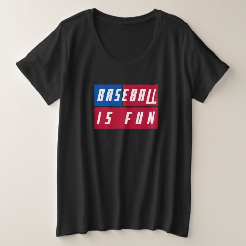 Unique Baseball Is Fun On American Flag Colors Plus Size T_Shirt