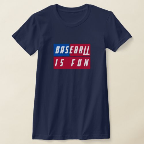 Unique Baseball Is Fun On American Flag Colors T_Shirt