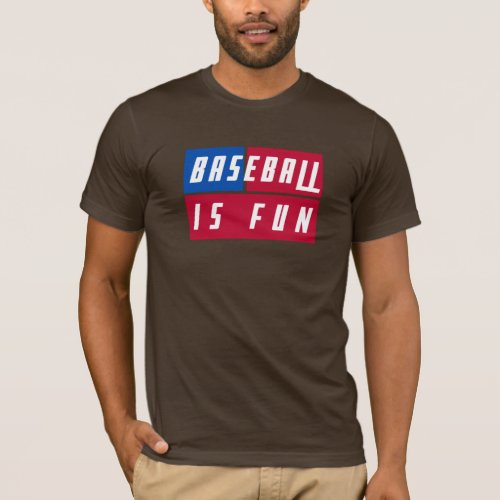 Unique Baseball Is Fun On American Flag Colors T_Shirt