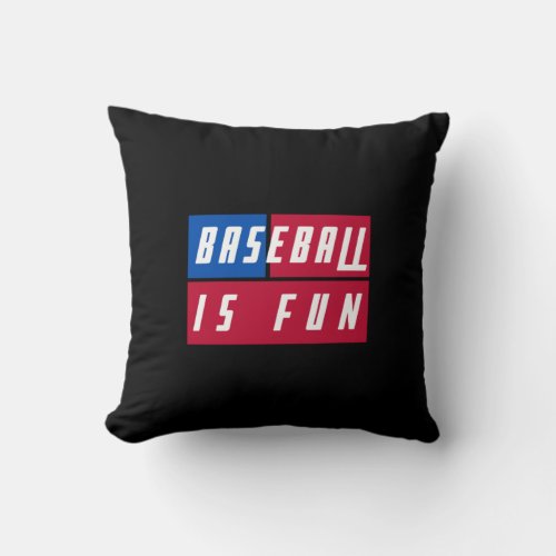 Unique Baseball Is Fun On American Flag Colors Throw Pillow