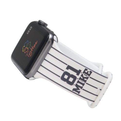 Unique Baseball Jersey Silicone Apple Watch Band 