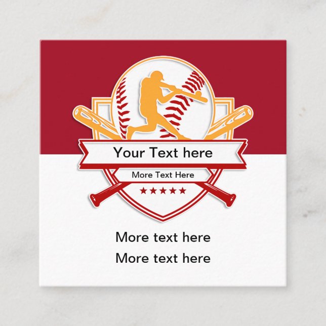 Unique Baseball Scout Business Cards (Front)