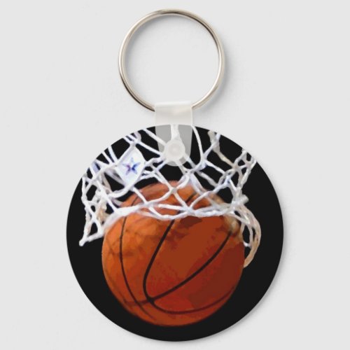 Unique Basketball Artwork Keychain