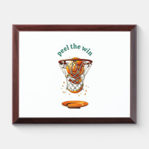 Unique basketball lover gifts peel the win award plaque
