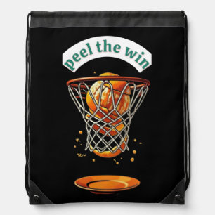 Unique basketball lover gifts peel the win drawstring bag