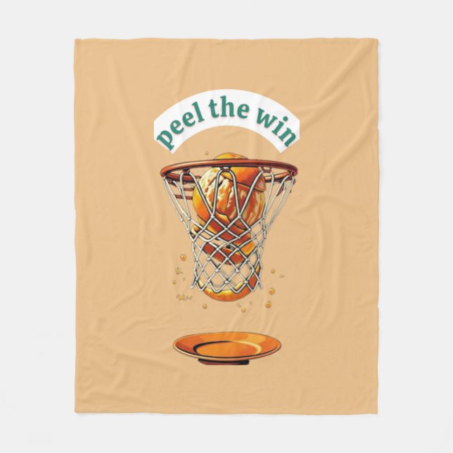 Unique basketball lover gifts peel the win fleece blanket (Front)