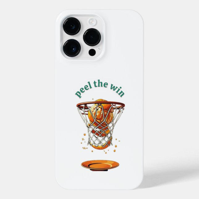 Unique basketball lover gifts peel the win iPhone case (Back)