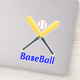 Unique Bats & Balls (Sports) Baseball  Sticker