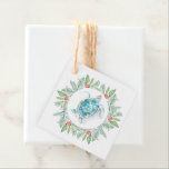 Unique Beach Christmas Watercolor Sea Turtle Favor Tags<br><div class="desc">These beach Christmas gift tags feature a watercolor sea turtle in colorful shades of turquoise,  red and green. A beautiful choice for ocean or tropical themed gifts. To see more seaside designs like this visit www.zazzle.com/dotellabelle

Unique art and design by Victoria Grigaliunas of Do Tell A Belle.</div>