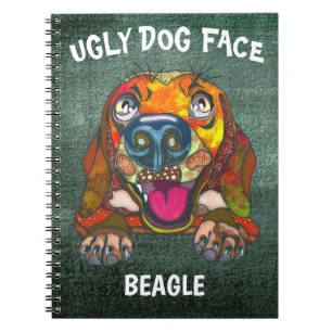 Unique Beagle ugly dog face Notebook