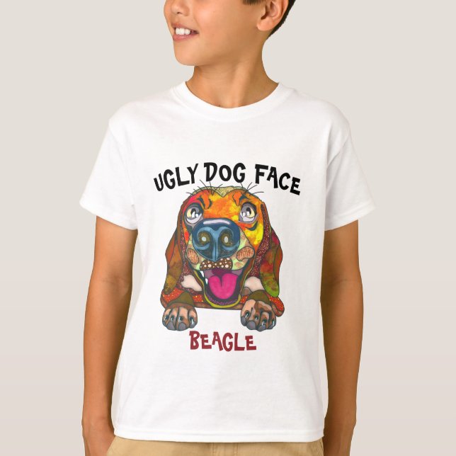 Unique Beagle ugly dog face T-Shirt (Front)