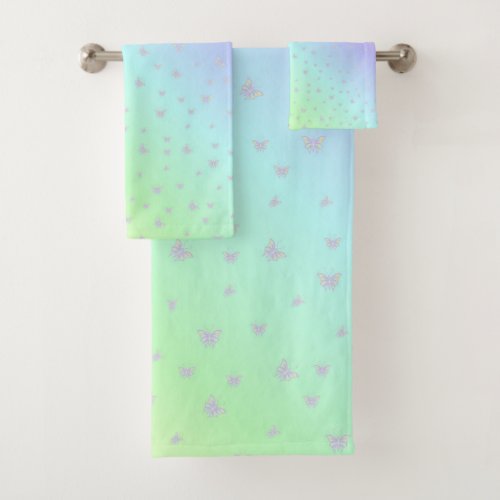 unique beautiful colorful painted pattern a gre bath towel set