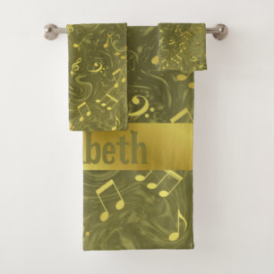 unique, beautiful, colorful, painted pattern a gre bath towel set